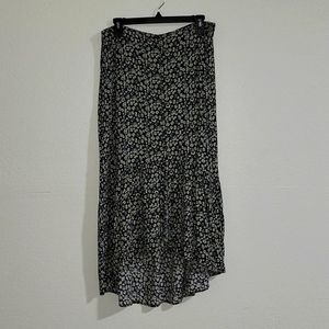 COPY - Wild Fable Black Floral High-Low Skirt